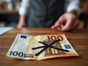 billet marque au feutre noir