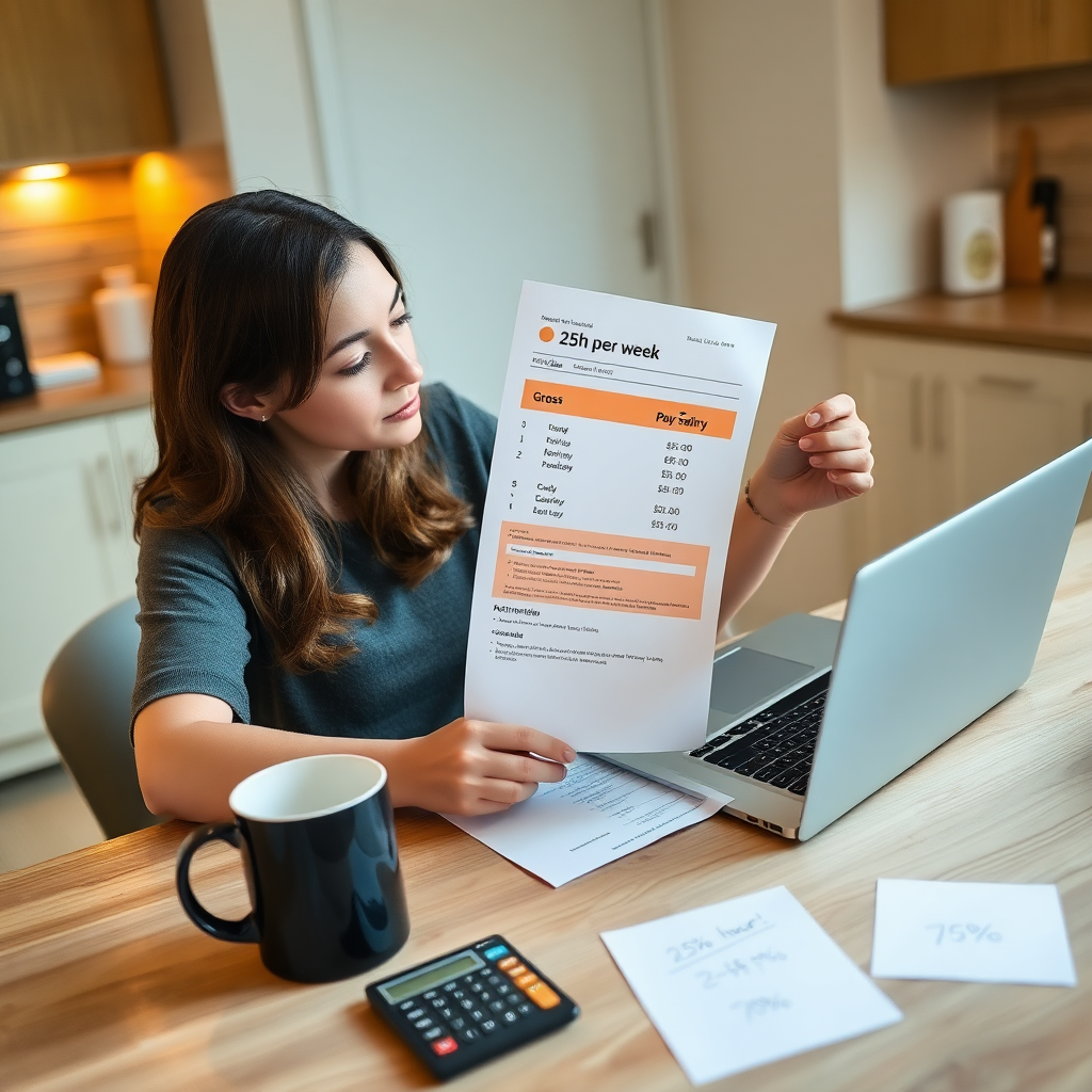 salaire temps partiel 25h net