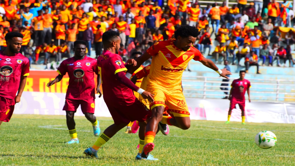  Les joueurs de la Premier League d'Éthiopie pendant le match